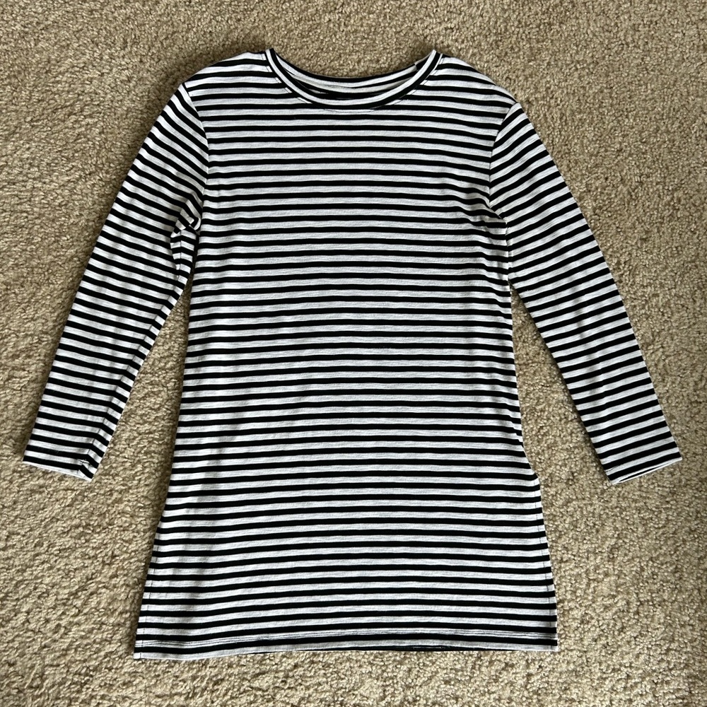 Black and White Striped Tunic
